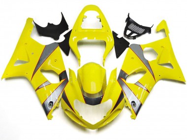 2000-2002 R-Kit In Glänzendem Gelb & Silber GSXR 1000 Verkleidung