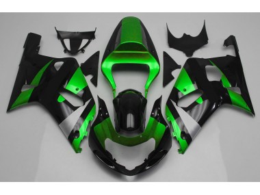 2001-2003 Glänzend Grün & Schwarz GSXR 600-750 Verkleidung