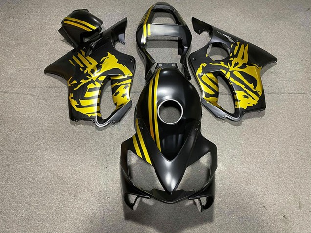 2001-2003 Matt Schwarzer & Goldener Totenkopf CBR600 F4i Verkleidung 2001-2003 Matt Schwarzer & Goldener Totenkopf CBR600 F4i Verkleidung