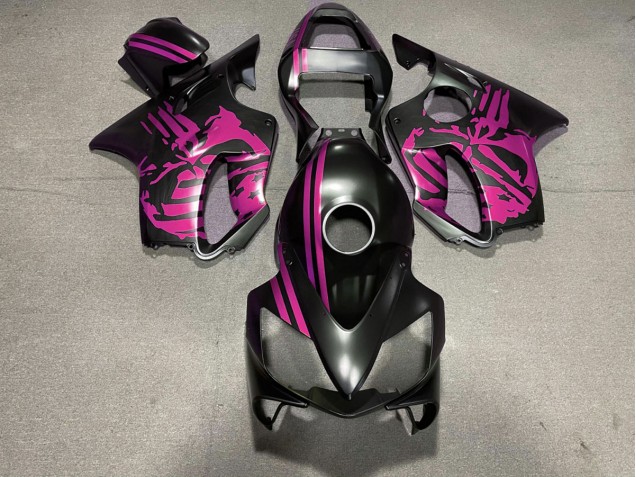 2001-2003 Matt Schwarzer & Rosa Totenkopf CBR600 F4i Verkleidung 2001-2003 Matt Schwarzer & Rosa Totenkopf CBR600 F4i Verkleidung