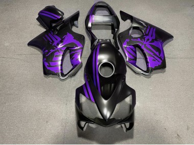 2001-2003 Matt Schwarzer & Violetter Totenkopf CBR600 F4i Verkleidung