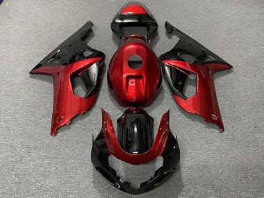 2001-2003 Rot Glänzend & Schwarz GSXR 600-750 Verkleidung