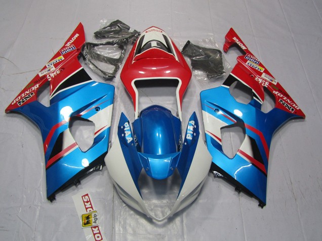 2003-2004 Blau & Rot GSXR 1000 Verkleidung 2003-2004 Blau & Rot GSXR 1000 Verkleidung