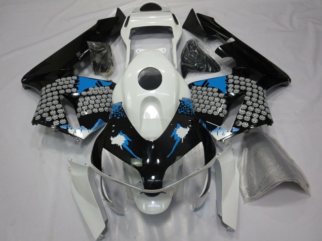 2003-2004 Blaue Weiße & Schwarze Spritzer CBR600RR Verkleidung 2003-2004 Blaue Weiße & Schwarze Spritzer CBR600RR Verkleidung