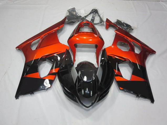 2003-2004 Gebranntes Orange & Schwarz GSXR 1000 Verkleidung 2003-2004 Gebranntes Orange & Schwarz GSXR 1000 Verkleidung
