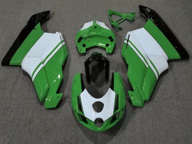 2003-2004 Glänzend Grün & Weiß Ducati 749 999 Verkleidung