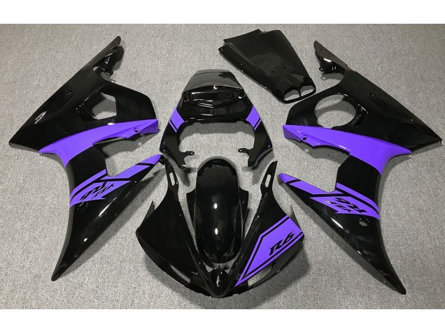 2003-2004 Schwarz Glänzend & Lila R6 Verkleidung 2003-2004 Schwarz Glänzend & Lila R6 Verkleidung