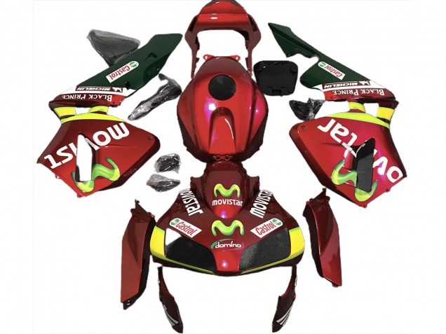2003-2004 Tiefrot Movistar CBR600RR Verkleidung 2003-2004 Tiefrot Movistar CBR600RR Verkleidung