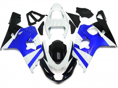 2004-2005 Glänzend Weiß & Glänzend Blau GSXR 600-750 Verkleidung