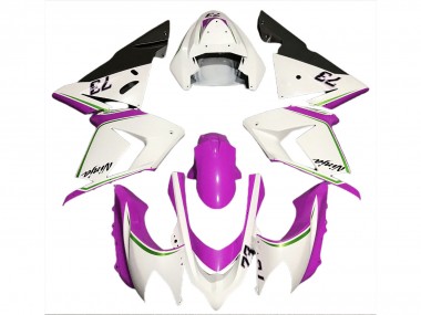 2004-2005 Glänzend Weiß & Pink ZX10R Verkleidung