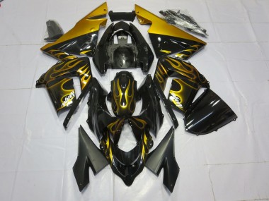 2004-2005 Gold Flamme ZX10R Verkleidung