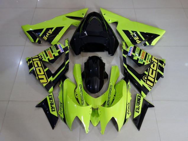 2004-2005 High Viz Gelb & Schwarz ZX10R Verkleidung 2004-2005 High Viz Gelb & Schwarz ZX10R Verkleidung