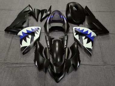 2004-2005 Matt Schwarzer & Tiefes Blauer Hai ZX10R Verkleidung