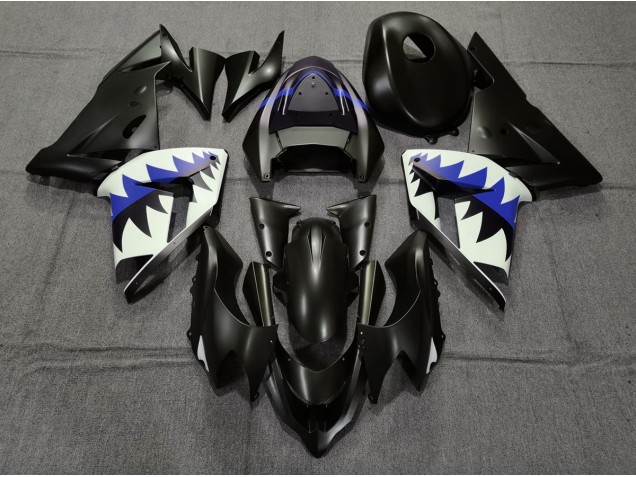 2004-2005 Matt Schwarzer & Tiefes Blauer Hai ZX10R Verkleidung 2004-2005 Matt Schwarzer & Tiefes Blauer Hai ZX10R Verkleidung