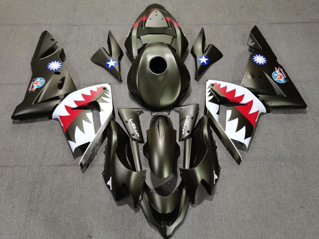 2004-2005 Militärgrüner Hai ZX10R Verkleidung 2004-2005 Militärgrüner Hai ZX10R Verkleidung