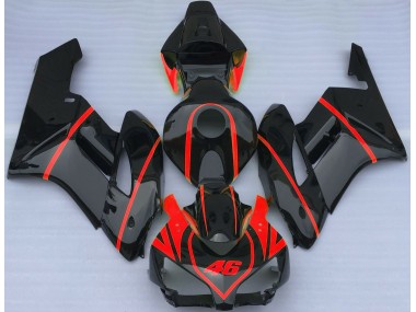 2004-2005 Schwarz Glänzend & Rot CBR1000RR Verkleidung