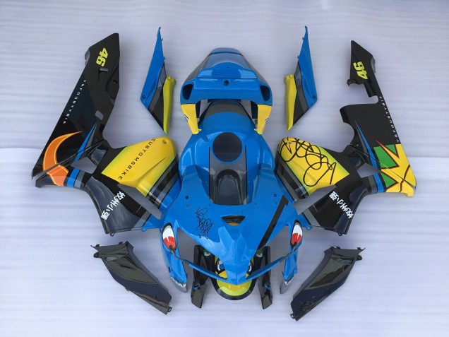2005-2006 Blauer Hai & Gelb CBR600RR Verkleidung 2005-2006 Blauer Hai & Gelb CBR600RR Verkleidung