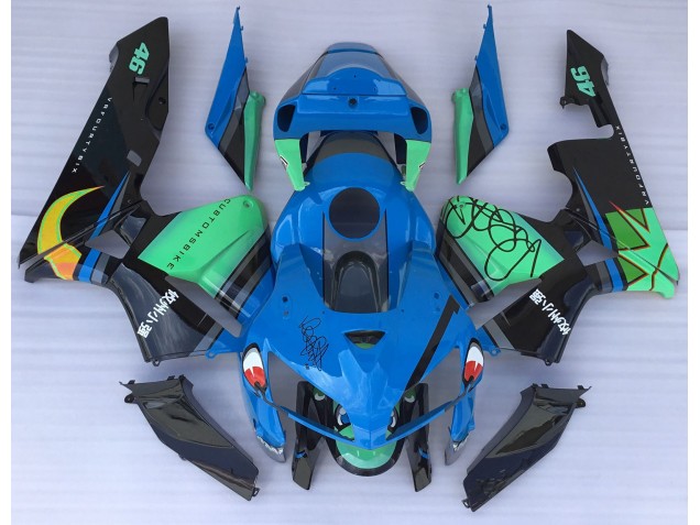 2005-2006 Blauer Hai & Grün CBR600RR Verkleidung 2005-2006 Blauer Hai & Grün CBR600RR Verkleidung