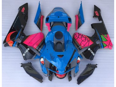2005-2006 Blauer Hai & Rosa CBR600RR Verkleidung