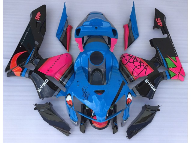 2005-2006 Blauer Hai & Rosa CBR600RR Verkleidung 2005-2006 Blauer Hai & Rosa CBR600RR Verkleidung