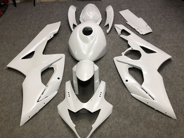 2005-2006 Glänzend Weiß Schlicht GSXR 1000 Verkleidung 2005-2006 Glänzend Weiß Schlicht GSXR 1000 Verkleidung