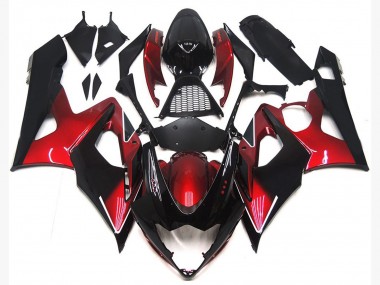 2005-2006 Kastanienbraun Rot & Glänzendes Schwarz GSXR 1000 Verkleidung