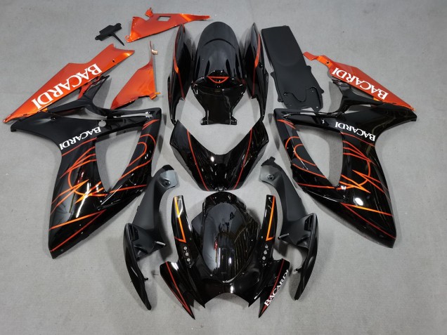 2006-2007 Bacardi Schwarz & Orange GSXR 600-750 Verkleidung 2006-2007 Bacardi Schwarz & Orange GSXR 600-750 Verkleidung