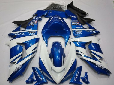 2006-2007 Blauweißer Ninja ZX10R Verkleidung