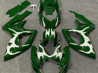2006-2007 Dunkelgrün & Weiß GSXR 600-750 Verkleidung