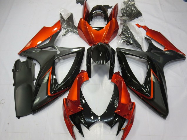 2006-2007 Gebranntes Orange & Grau GSXR 600-750 Verkleidung 2006-2007 Gebranntes Orange & Grau GSXR 600-750 Verkleidung