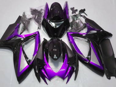 2006-2007 Glanz Lila & Schwarz GSXR 600-750 Verkleidung