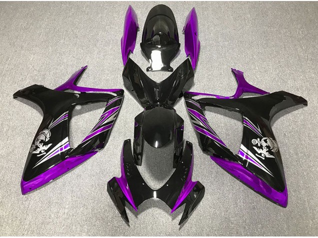 2006-2007 Glanz Lila & Schwarzes Design GSXR 600-750 Verkleidung 2006-2007 Glanz Lila & Schwarzes Design GSXR 600-750 Verkleidung