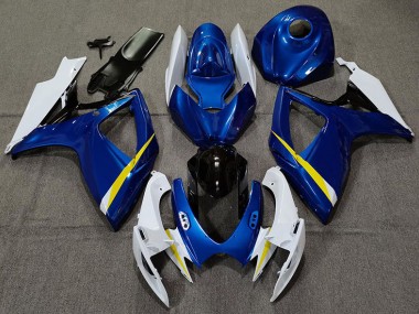 2006-2007 Glänzend Blau Weiß & Gelb GSXR 600-750 Verkleidung