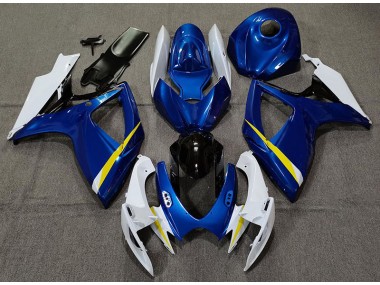 2006-2007 Glänzend Blau Weiß & Gelb GSXR 600-750 Verkleidung