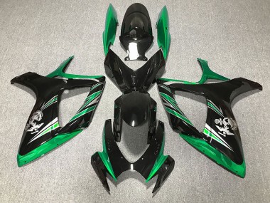 2006-2007 Glänzend Grün & Schwarz Design GSXR 600-750 Verkleidung