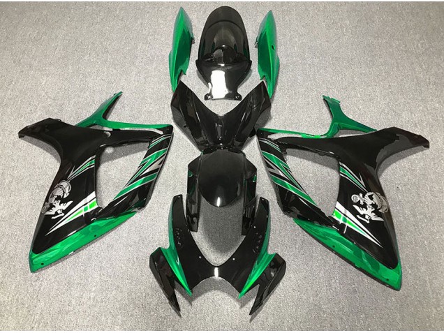 2006-2007 Glänzend Grün & Schwarz Design GSXR 600-750 Verkleidung 2006-2007 Glänzend Grün & Schwarz Design GSXR 600-750 Verkleidung