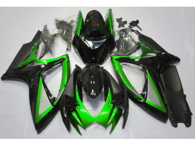 2006-2007 Glänzend Grün & Schwarz GSXR 600-750 Verkleidung
