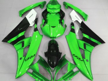 2006-2007 Glänzend Grün & Schwarz R6 Verkleidung