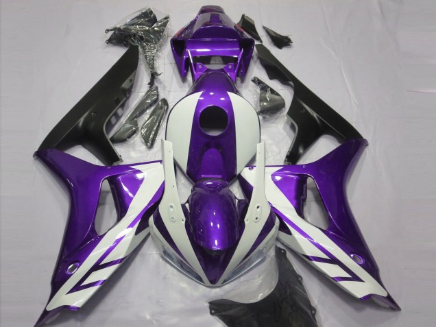 2006-2007 Glänzend Weiß & Lila CBR1000RR Verkleidung 2006-2007 Glänzend Weiß & Lila CBR1000RR Verkleidung