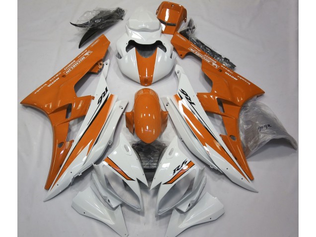 2006-2007 Glänzend Weiß & Orange R6 Verkleidung 2006-2007 Glänzend Weiß & Orange R6 Verkleidung