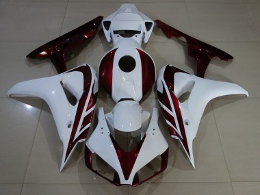 2006-2007 Glänzend Weiß & Tiefrot CBR1000RR Verkleidung