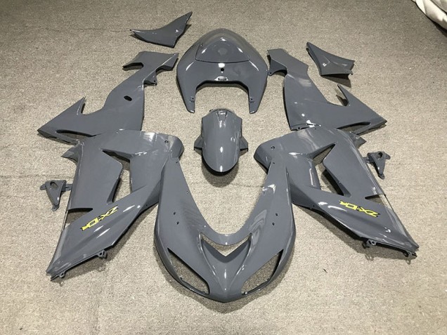 2006-2007 Glattes Grau & Gelb ZX10R Verkleidung