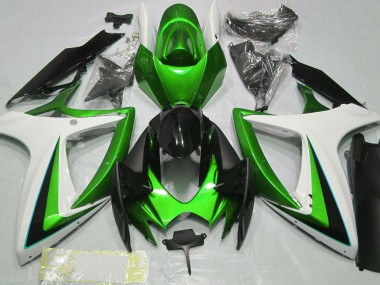 2006-2007 Grün-Weiß GSXR 600-750 Verkleidung