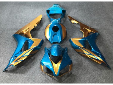 2006-2007 Hellblau & Gold CBR1000RR Verkleidung