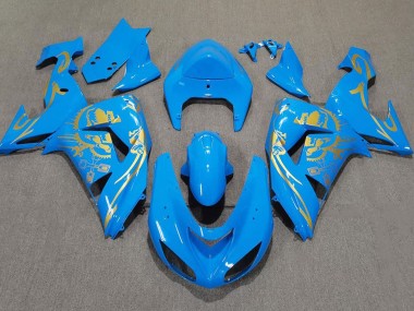 2006-2007 Hellblau & Gold ZX10R Verkleidung