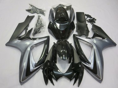2006-2007 Hellsilber & Schwarz GSXR 600-750 Verkleidung