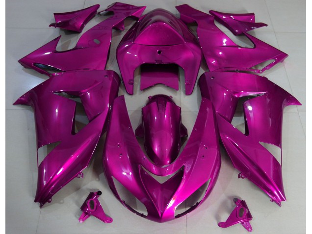 2006-2007 Hot Pink Schlicht ZX10R Verkleidung 2006-2007 Hot Pink Schlicht ZX10R Verkleidung