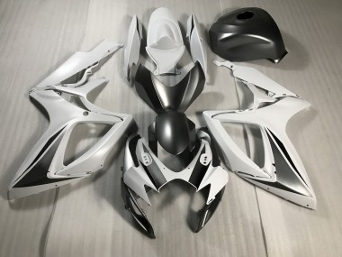 2006-2007 Matt Weiß & Grau GSXR 600-750 Verkleidung