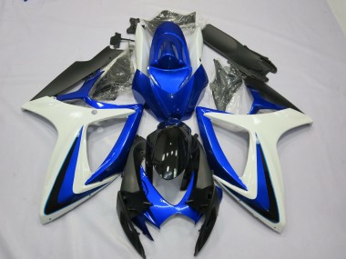 2006-2007 OEM Stil Weiß Blau GSXR 600-750 Verkleidung
