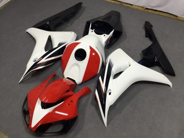 2006-2007 Rot Glänzend & Weiß CBR1000RR Verkleidung
